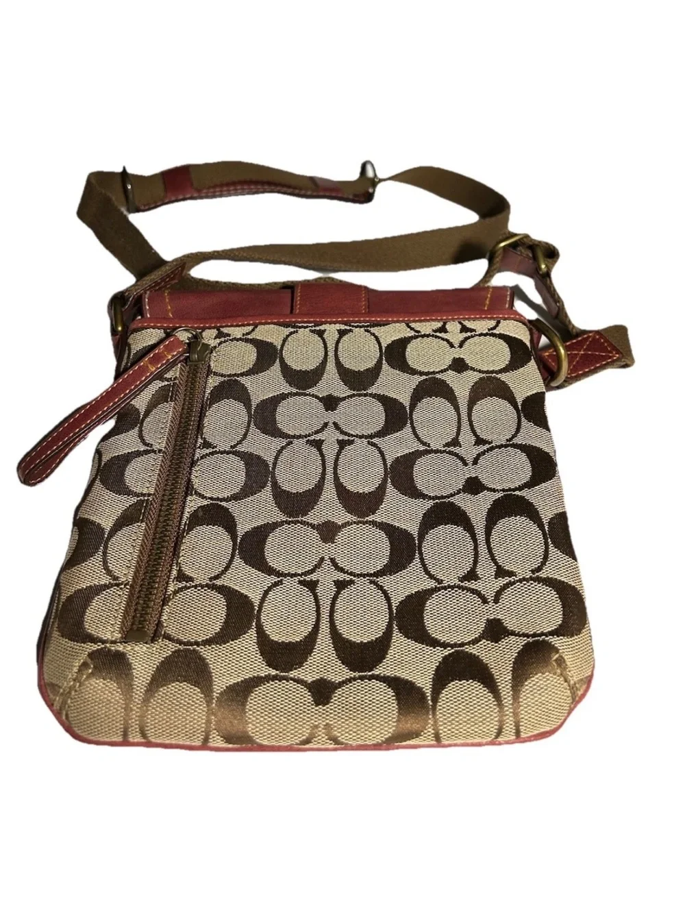 Coach Crossbody Bag 2004 Special Edition, Oxblood Leather and Suede Rare/Vintage